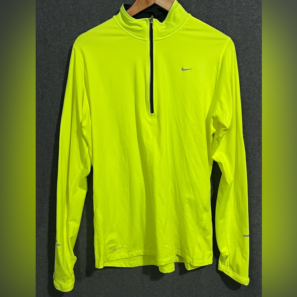 Nike Running Women’s Half-Zip Performance Shirt - Bright Yellow Size XL